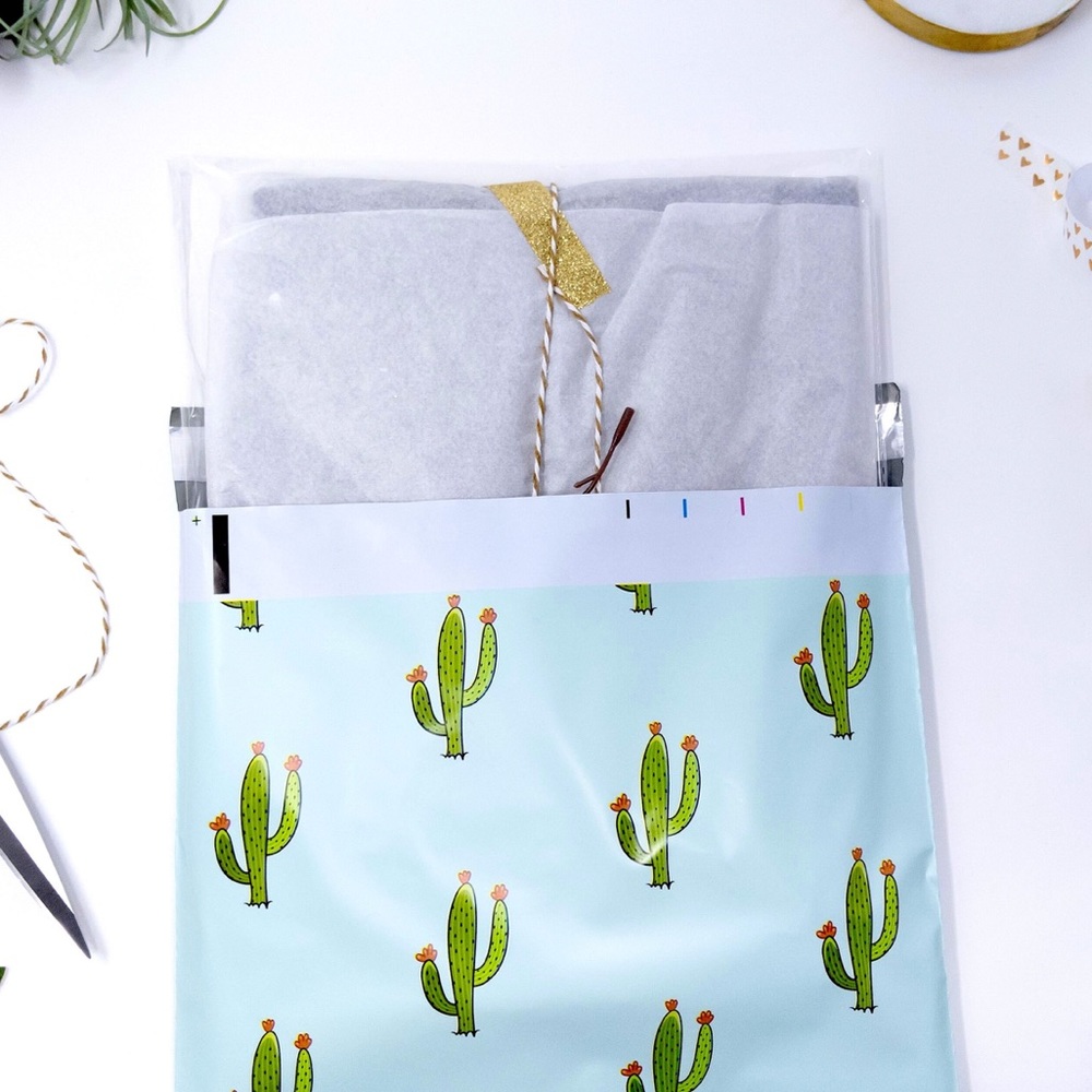 50 10X13 Cactus Green Poly Mailers CLEARANCE - Picture 4 of 6